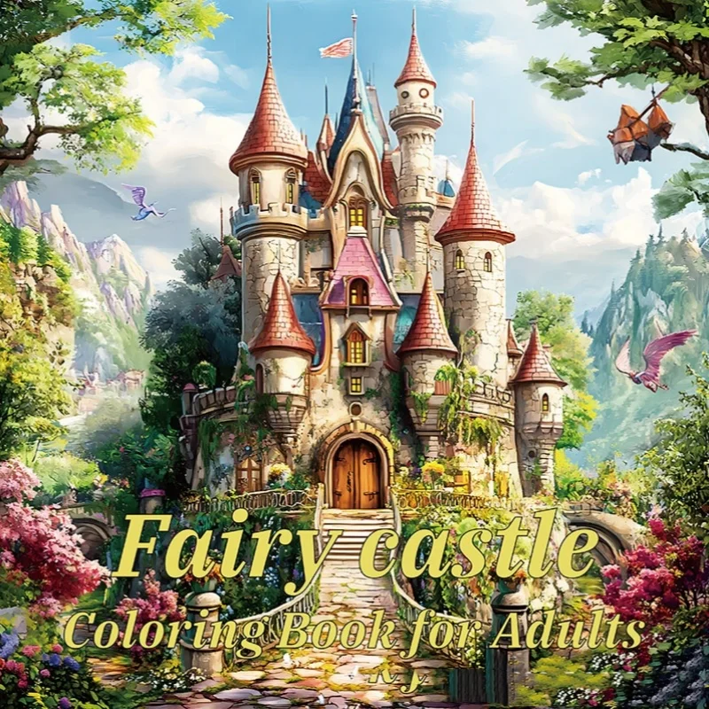Castle Adult Coloring Book for Stress Relief - Anti-Anxiety Mindfulness Art Therapy with Creative Painting Pages