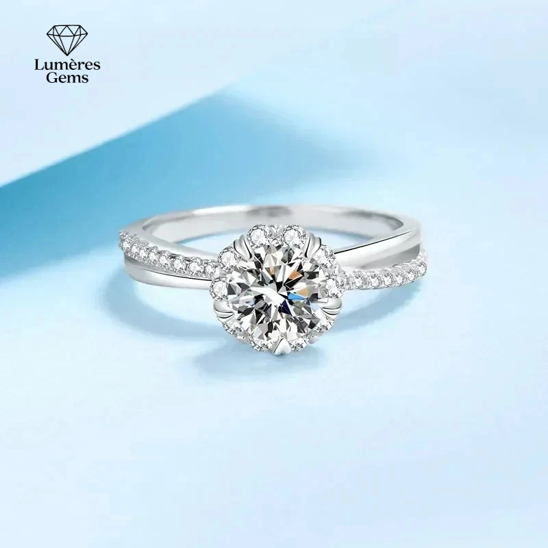 

Fine Jewelry PT950 Platinum Wedding Engagement Rings Diamond VVS1 DColor 1CT Moissanite Original Certified Best Luxury For Women