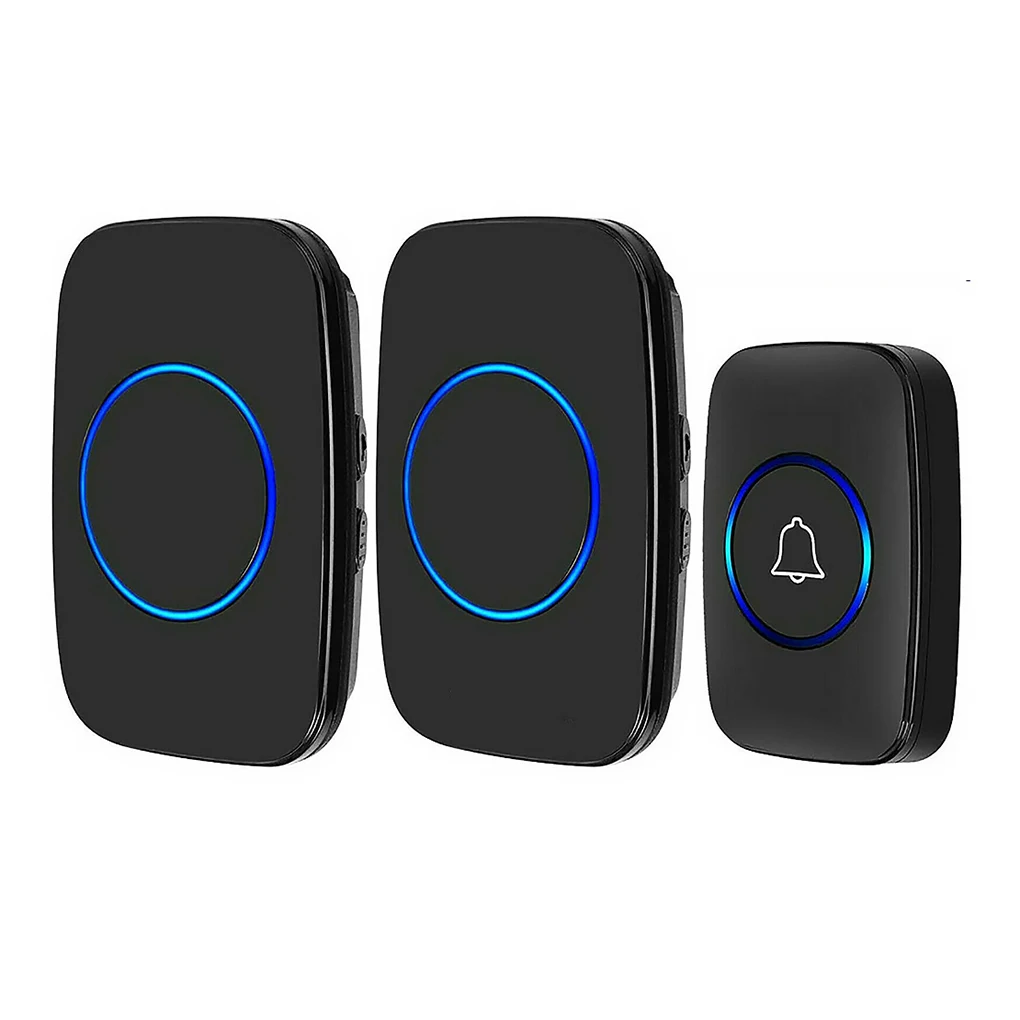

IP44 Waterproof Door Bell Wireless Smart Doorbell with 2pcs Receiver and 1pc Transmitter US