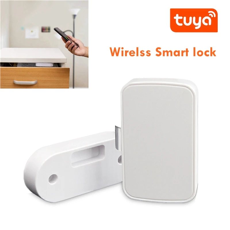 

Tuya APP Smart Drawer Lock Smart Wireless Electronic Hidden Locks Privacy File Storage Keyless Residential Security Protection