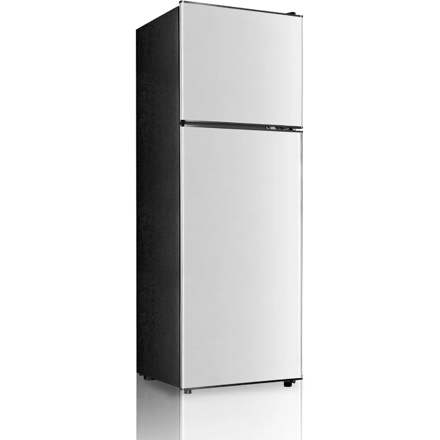 ثلاجة صغيرة 4.0 قدم مكعب مع فريزر علوي للاستخدام المكتبي للشقة: ثلاجة صغيرة مدمجة مع بابين ومجموعة درجات حرارة 7 #2