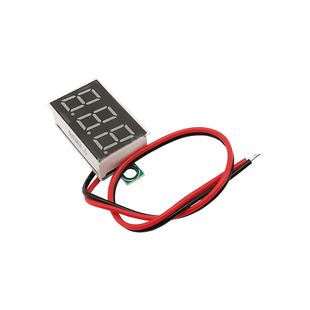 1Pcs DC LED Digital Voltmeter 4.5V-30V Two-wire Voltage Meter Auto Car Motorcycle Mobile Power Tester Digital Display Detector