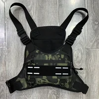 Chaleco táctico, bolsa de pecho, mochila para acampar, aparejo CS, bolsa Airsoft, funda Molle para hombres, hombro, caza, pesca, ciclismo, bolsa para correr