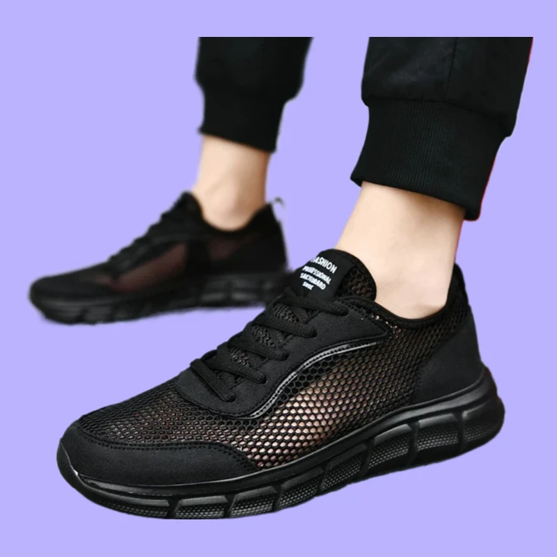 

Men's Casual Shoes Lace-Up Walking Footwear Tenis Masculino Zapatillas Hombre Summer Mesh Shoes Men Sneakers Breathable Light