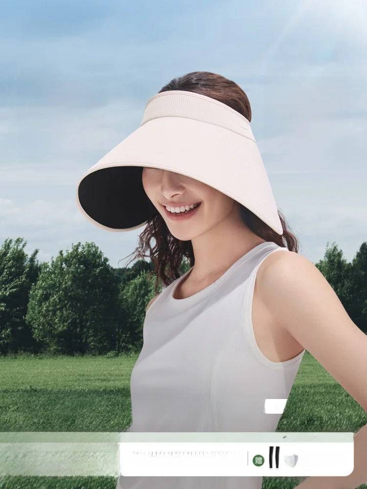 banana-leaf-women's-sun-hat-egg-roll-black-glue-empty-top-fishing-cap-sunscreen-hat-uv-protection-new-model-adjustable-round-top