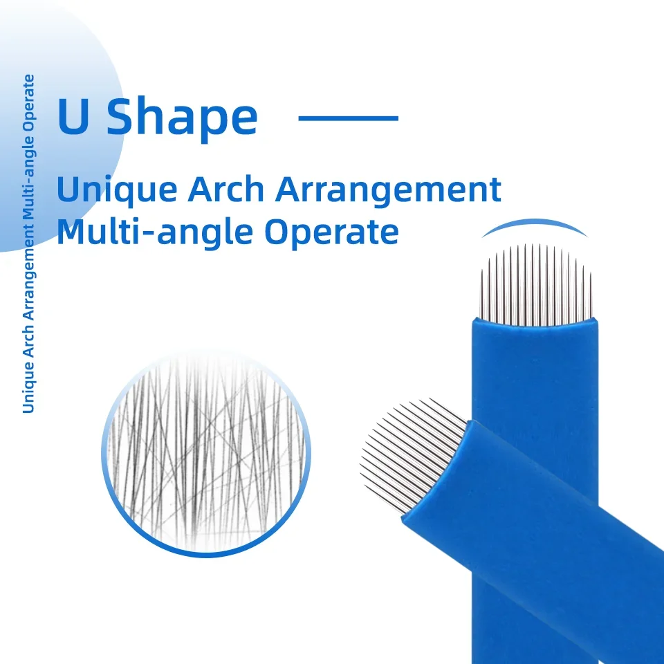 Microblading Tebori شفرات الإبر إبر الوشم إبر تجميل دائم إبرة 7 12 14 16 18 21 شفرات الحاجب اليدوية #3