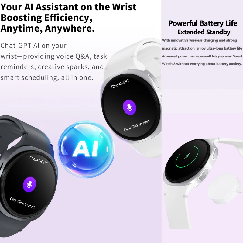 New Watch 8 Mini GPS Track Smart Watches For Men Women Health Sport AMOLED Heart Rate Bluetooth Call Waterproof Smartwatch 2025