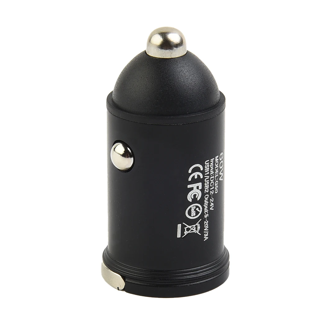 تقليم شاحن سيارة أقراص Type-C 1 قطعة ملحق سريع للغاية سبائك الألومنيوم المزدوج USB الهواتف المحمولة شاحن الهاتف