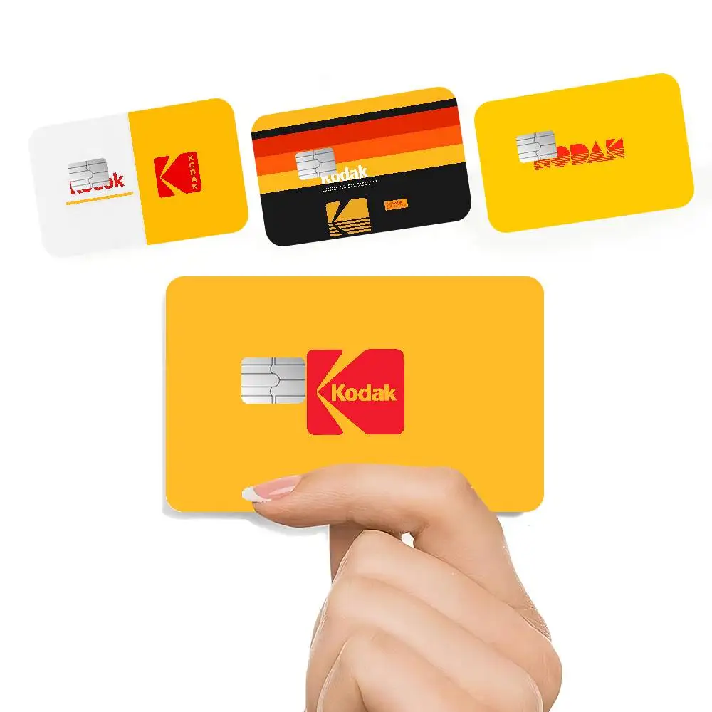 K-Kodak Logo Anime Spend or Save Funny Shell On Off Ultra Thin No Fade Sticker Skin Cover Film for Debit Credit Card