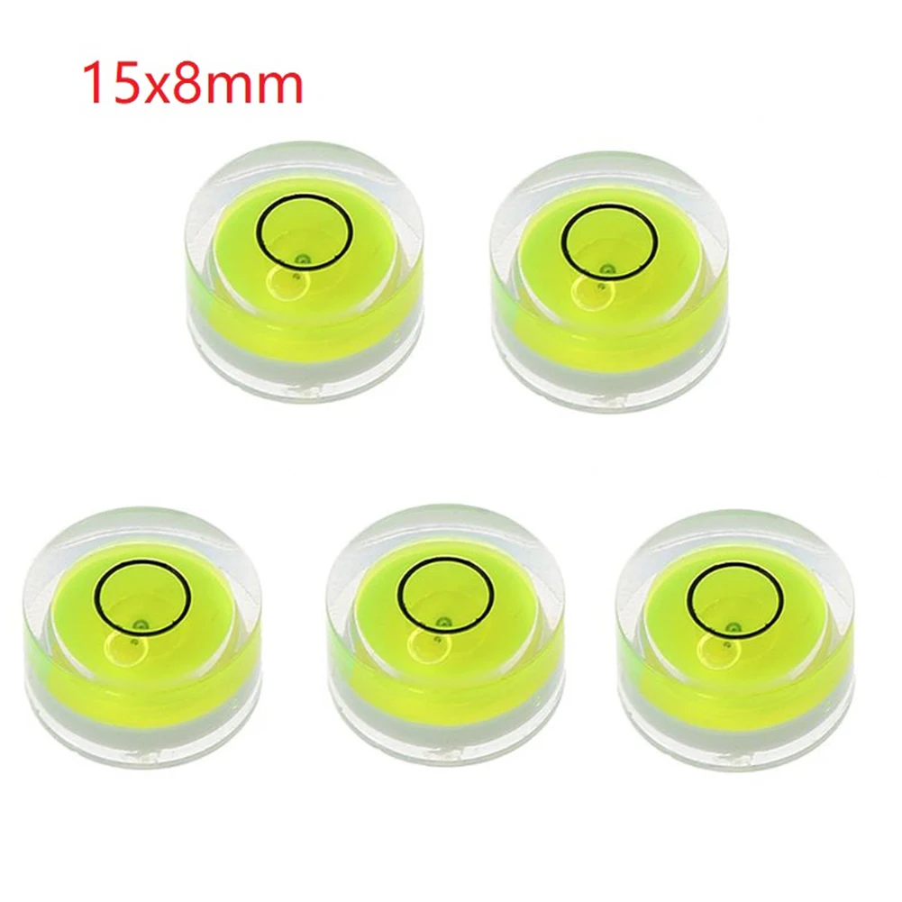 5pcs Bubble Level Round Spirit Level Bullseye Level Measurement Instrument Woodworking Construction Measuring Tools