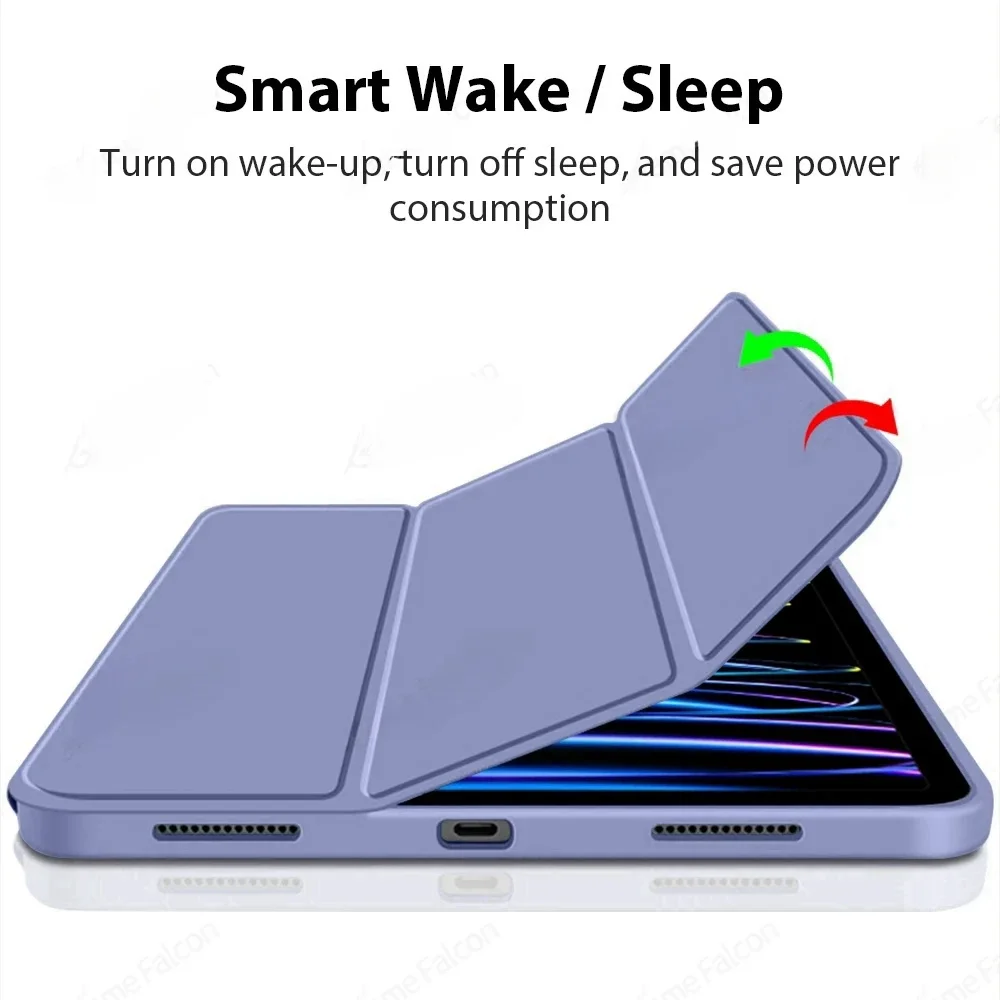 حافظة كمبيوتر لوحي رسمية من السيليكون السائل لهاتف أبل آي باد A16 حافظة كمبيوتر لوحي ذكي قابل للطي حافظة آيباد 11th الجيل 11 بوصة 2025 #4