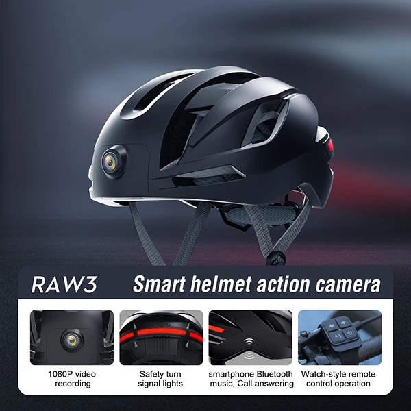 RAW3 Smart Helmet Sports Camera WIFI 1080P HD Video Recording Bluetooth Headset GPS Voice Reminder Motorcycle Helmet Camera