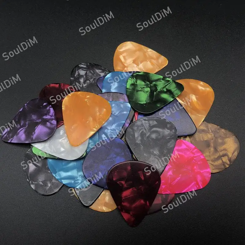 1000Pcs Cellouid Acoustic Electric Bass Gutiar pick plectrum guitarra musical instrument 0.46mm/0.71mm/0.96mm Guitar pick