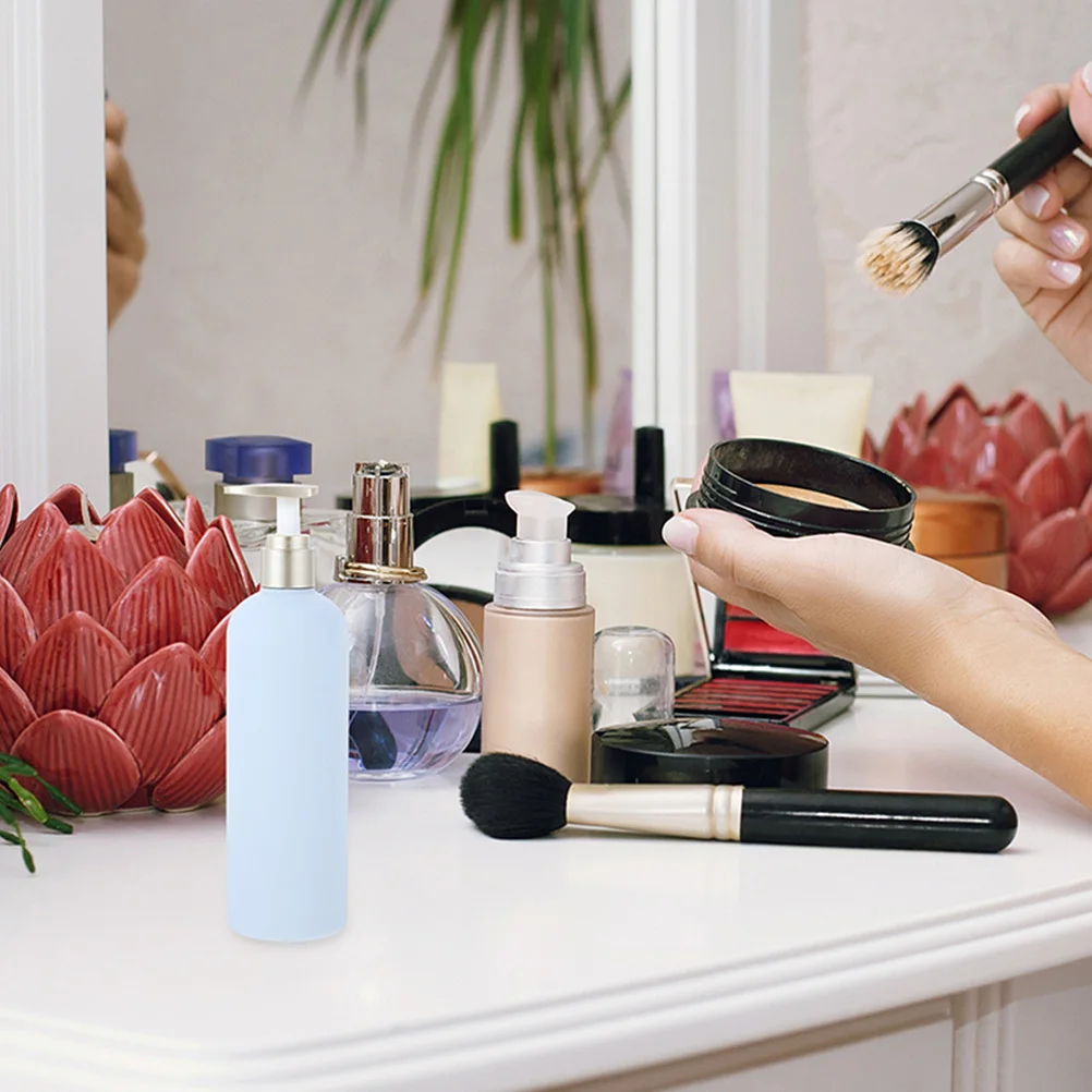 4 szt. Butelki z pompką do płynów, wielokrotnego użytku, 400 ml, puste butelki z pompką do szamponu, żelu pod prysznic, płynu do ciała, dozownik.