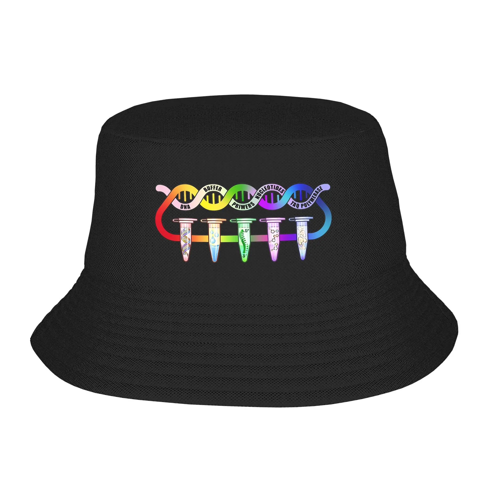 

Components Pipette Tubes Biology Science Bucket Hat Panama Bob Hats Outdoor For Summer Beach Fishing Unisex Fisherman Caps