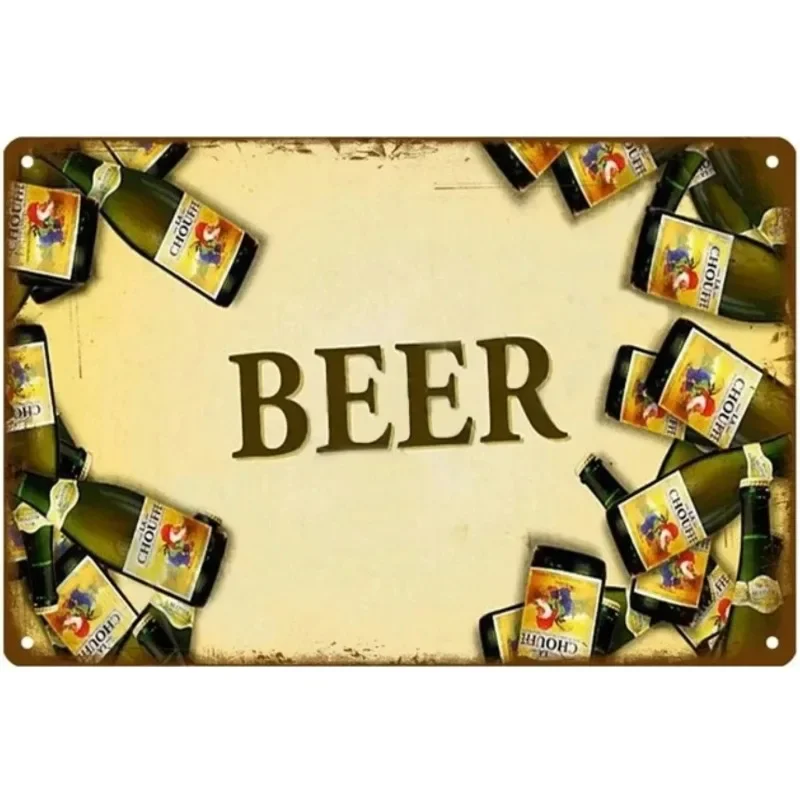 

Metal Tin Poster Beer Brand Retro Metal Tin Sign Plaque Poster for Bar Club Wall Decor Retro Home Vintage Wall Plate Pendant