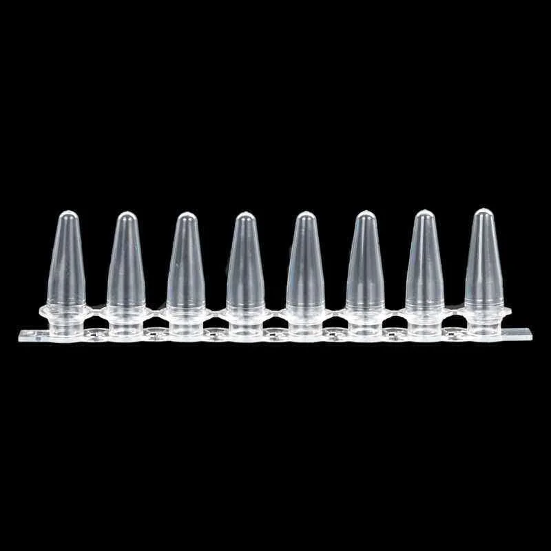 PCR8 connected tube 0.2ml eight connected tube 0.1ML transparent porcelain white fluorescence quantitative 8-row 96 hole tube pl