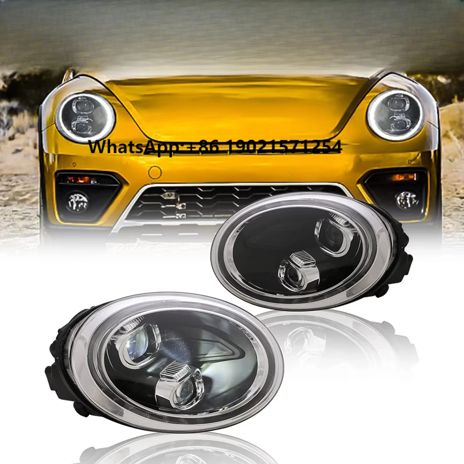 

Popular Car Styling FULL LED Headlights VW 2013-2020 DRL High Low Beam Accessories Front Lamps for Beetle