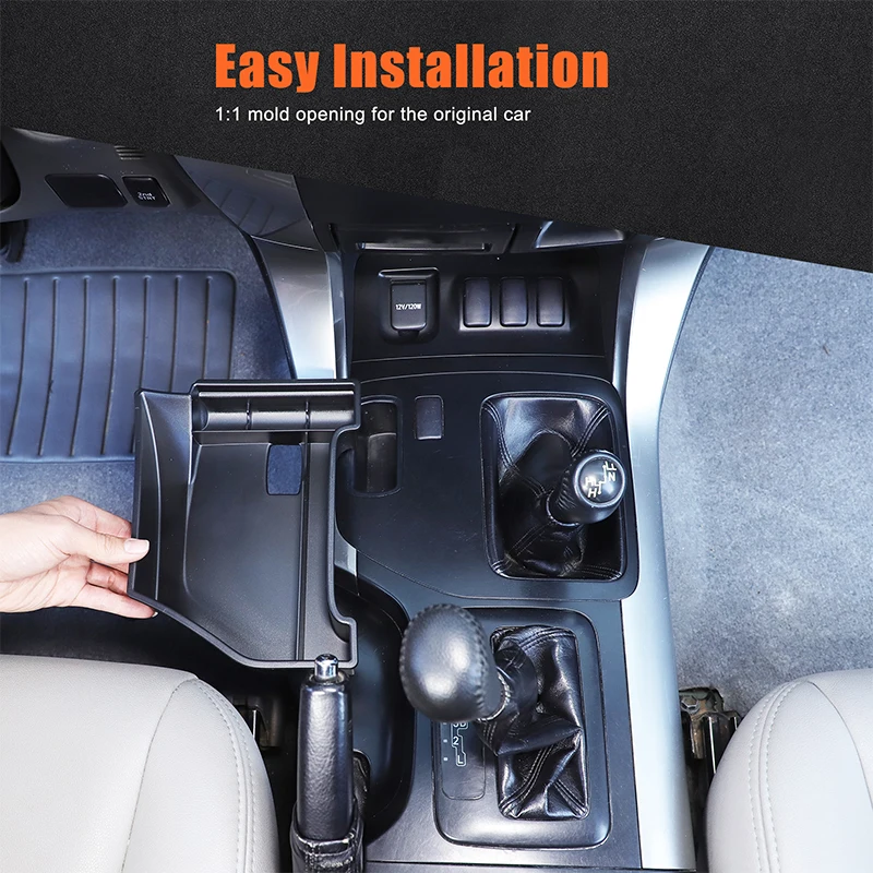 

For Toyota Prado 120 FJ120 2003-2009 ABS Black Car Center Console left side Storage Box Multi functional Storage Box Accessories