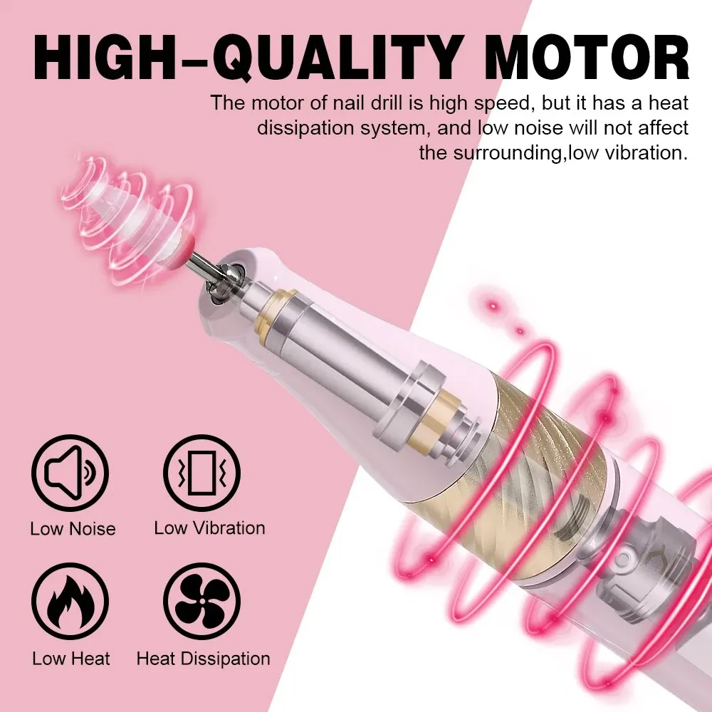 Yokefellow 40000rpm recarregável máquina de broca do prego com display hd atualização arquivo de unhas elétrico com cortador ferramentas do salão de arte do prego