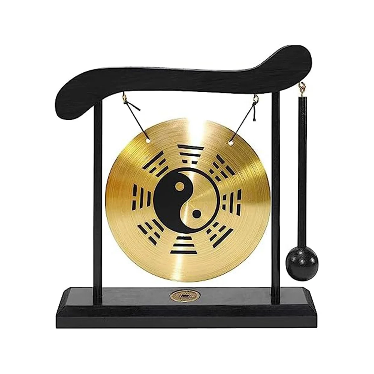 탁상 풍수 황동 공 탁상 장식, 스탠드 및 말렛, 섬세한 중국 가정 장식, 8 개 그림