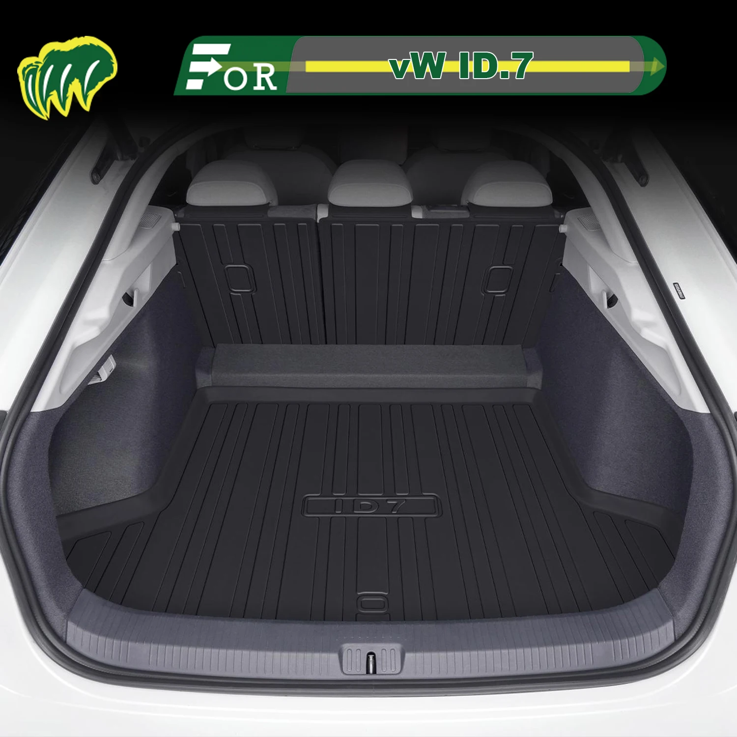 

Для VW ID.7 2023-2025 TPE индивидуальный коврик для багажника автомобиля всесезонный коврик для багажника 3D-образная подкладка для багажника защитный коврик для спинки стула