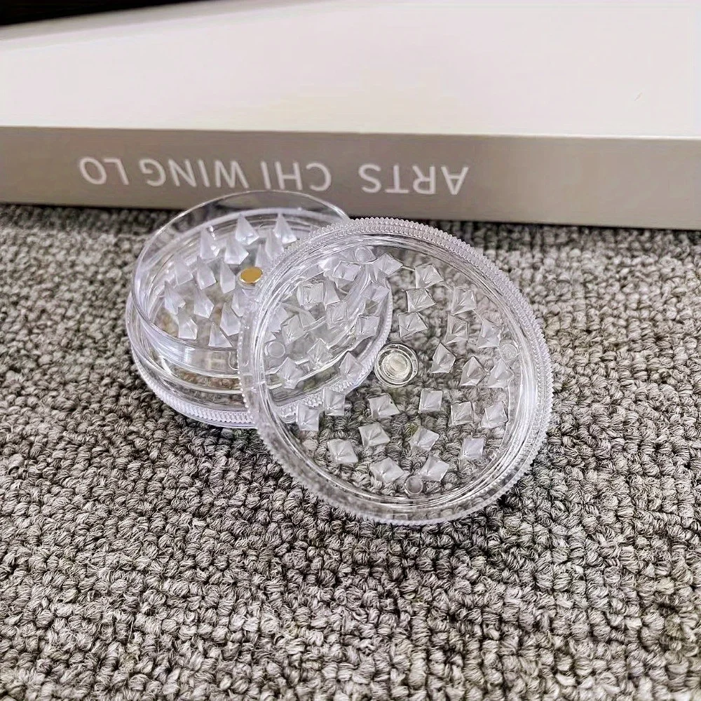 2.3inch Plastic Herb Grinder 3-Layers Pepper Crusher Salt Mill Pestle Manual Mortar Tobacco Grass Grinder Smoking Accessories