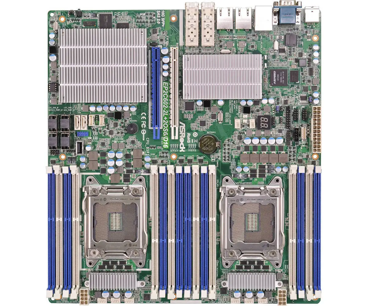 ASROCK EP2C602-2L+2OS6/D16 Motherboard LGA 2011 Intel C602 16 x DIMM DDR3 Supports Intel Xeon Processor E5-1600/2600/4600& v2
