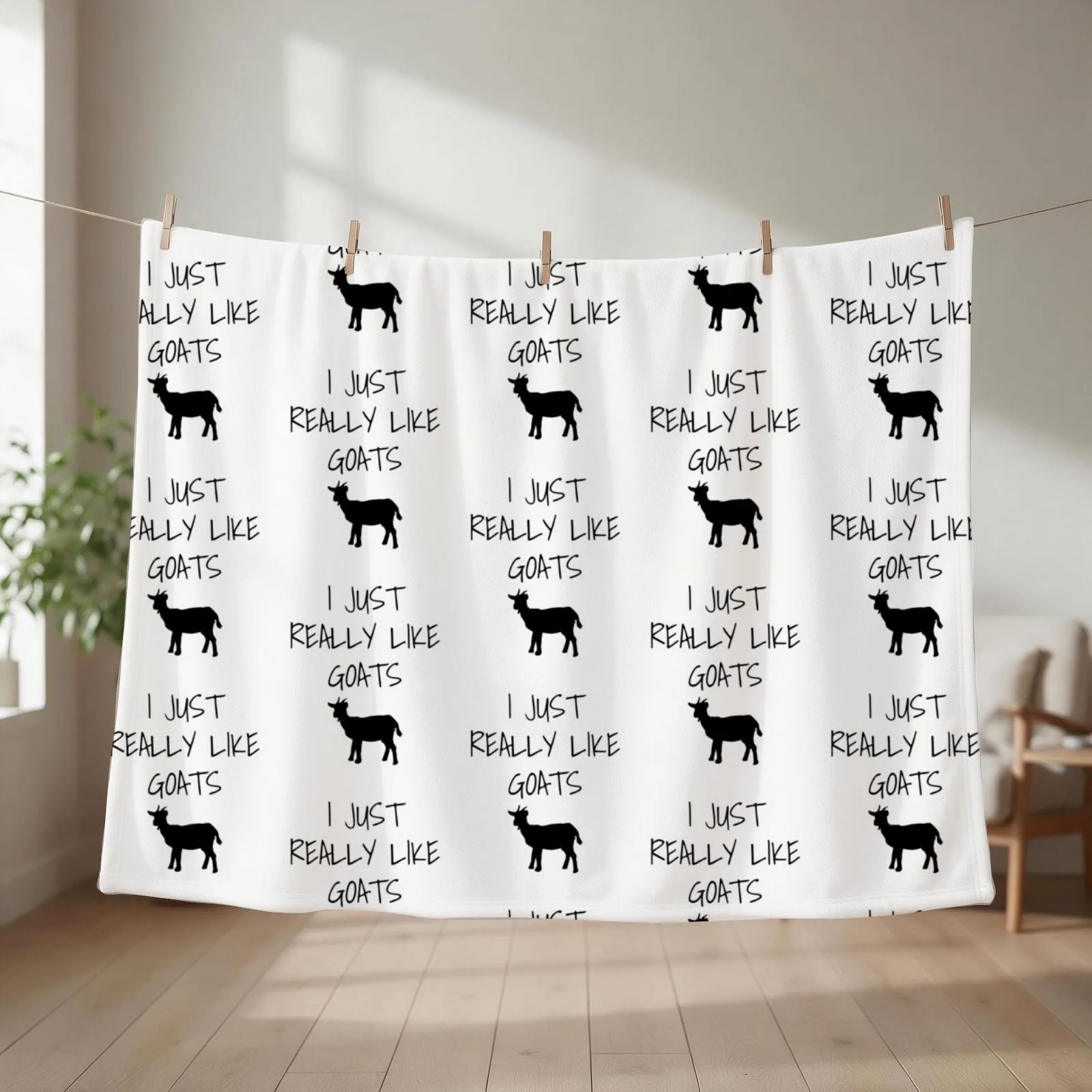 I Just Really Like Goats - Funny goat gift Throw Blanket Loose christmas gifts Stuffeds Plaid on the sofa Blankets