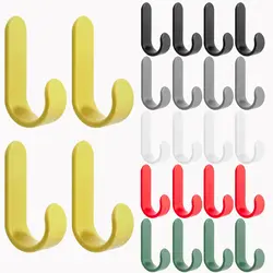 12/6PCS Self Adhesive Hooks Heavy Duty Wall Hooks Transparent Multi-Purpose Hooks Door Key Towel Wall Hook for Bathroom Kitchen