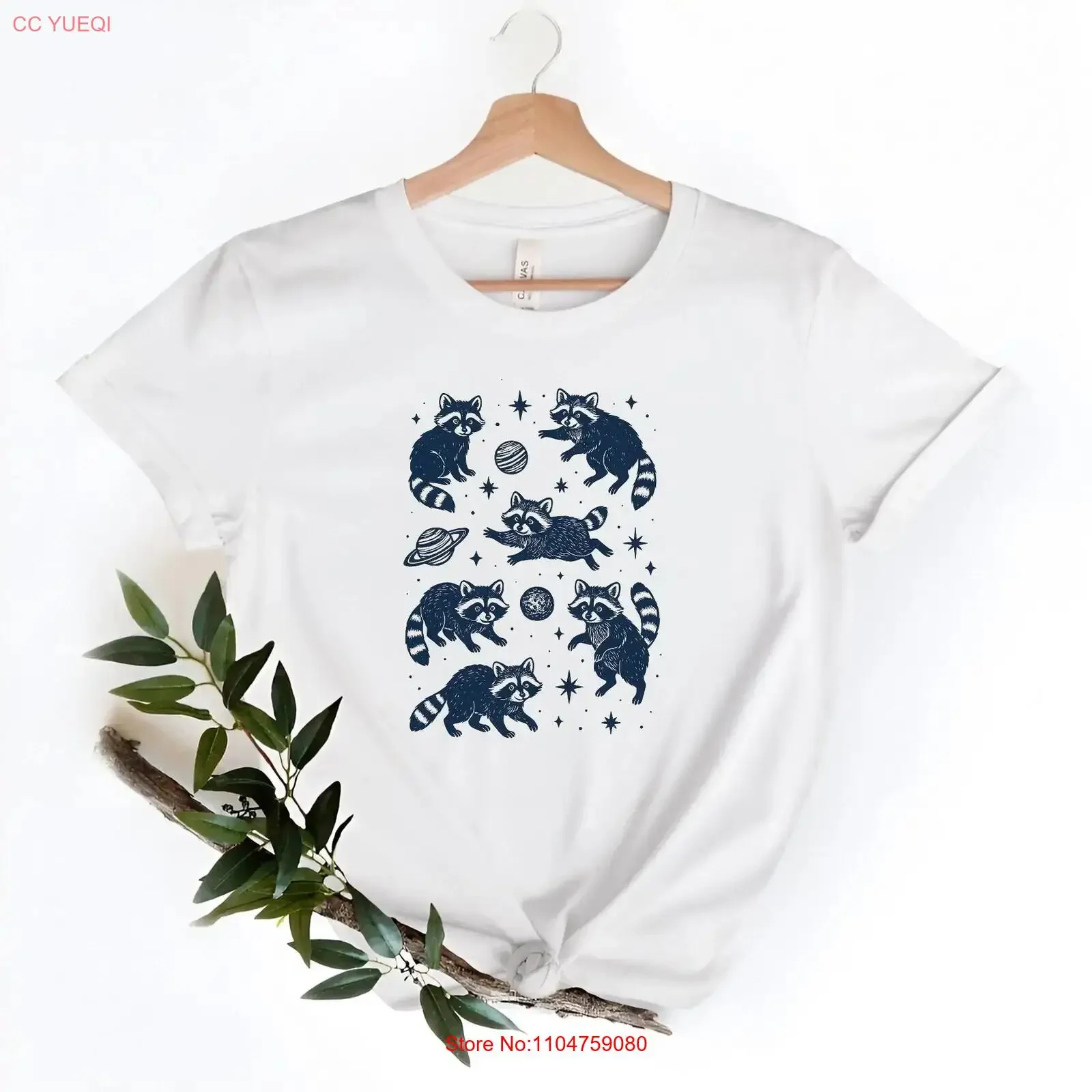 Space Raccoon T Shirt Funny Animal Galaxy Cute Cosmic Critter Outer Raccoons Astronaut Starry Sky vintage Washed Stretched