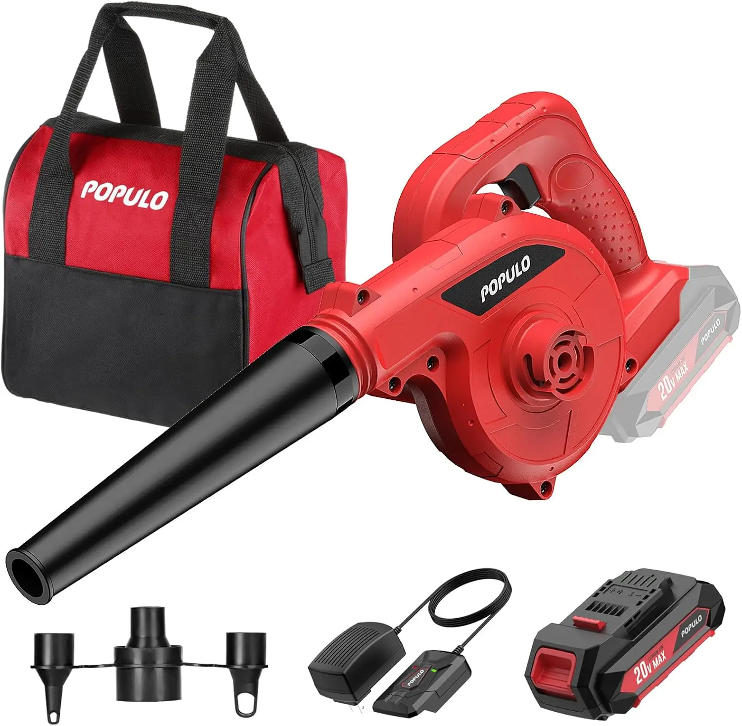 

20V Cordless Mini Electric Blower Kit, 150mph Wind Speed for Cleaning Garage, Workshop, Inflating Air Mattress and Patio Areas