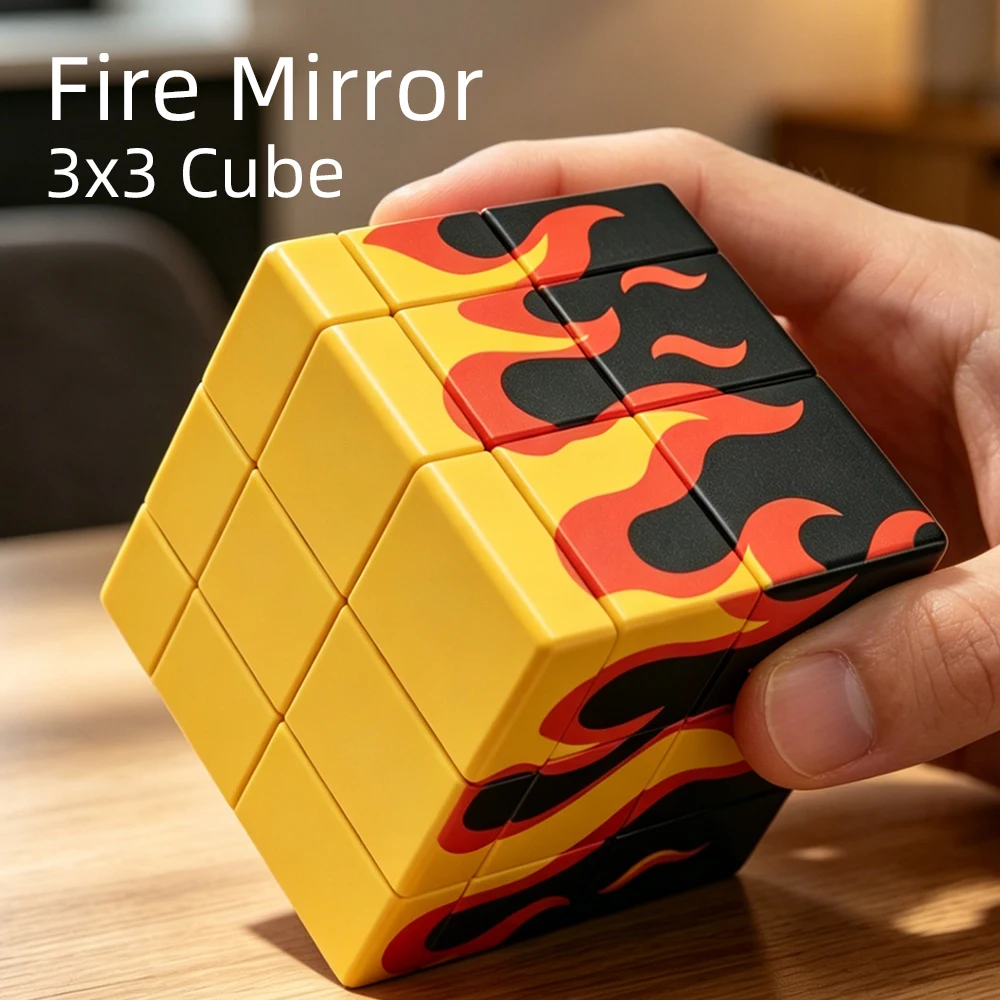 Fire Mirror 3x3 Speed Cube Puzzle Toy，Challenge Game for Kids And Students，Decryption Game, 3D Puzzle, The Best Holiday Gift