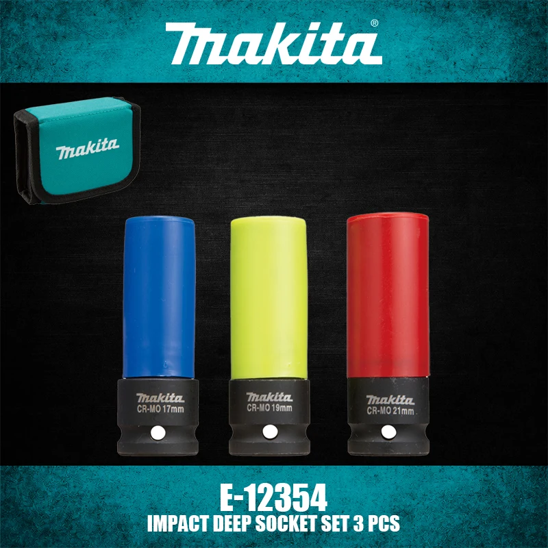 

Набор глубоких ударных головок Makita E-12354, 3 шт., для ремонта автомобилей, аксессуары для электроинструментов