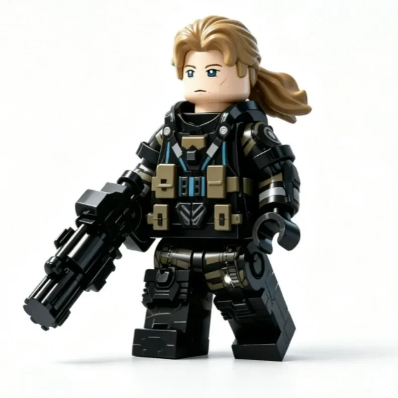 Mini-Militärthema Bausteine, Verschiedene Stile, Sturmtruppen-Actionfiguren, DIY-Bausteine-Modell-Ornamente – Detail 7