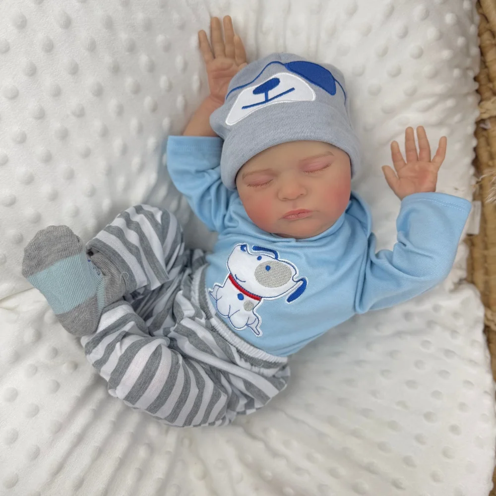 BZDOLL Bambola Reborn Realistica da 50 CM (20 Pollici) con Pelle 3D e Vene Visibili, Corpo in Vinile e Arti in Tessuto, Regalo di Compleanno Perfetto