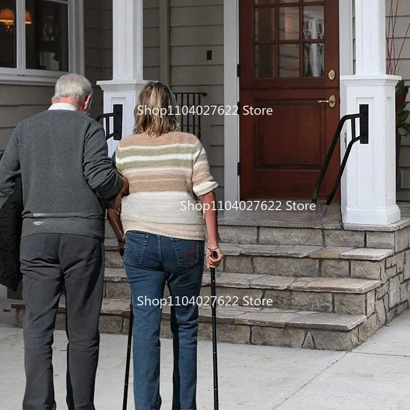 Stair Handrail Kit Indoor Metal Industrial Pipe Wall Enclosure Elderly Child Safety Railing