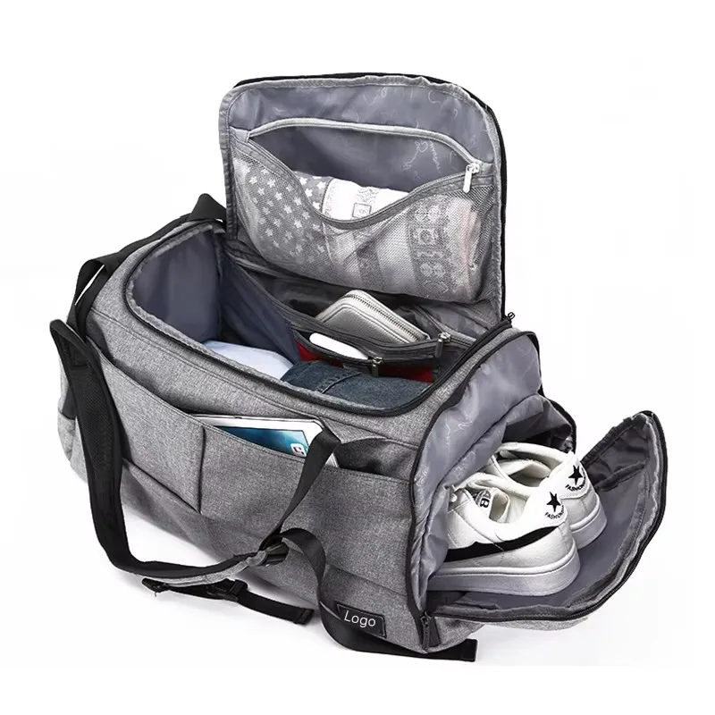 High Quality Waterproof Backpack Foldable Travel Bag Handbag Wet and Dry Separation Fitness Bag Men's and Women's Duffel Bags