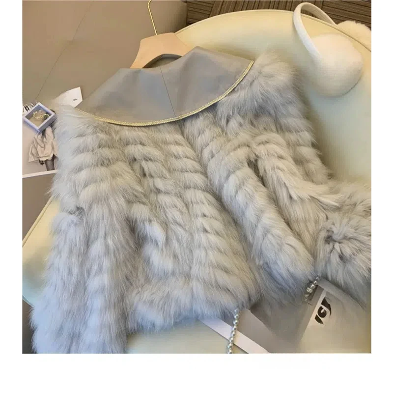 Women\'s Clothing Turn-down Collar Bandage Patchwork Solid Color Long Sleeve Cardigan Coats Casual Autumn Winter Jackets Tops