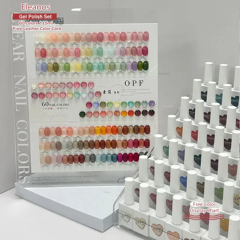 Lemcco 60 15 ml Farben Gel-Nagellack-Set Nagel-Gel-Set mit verschiedenen Flaschen für Nagelkunst, ganzes Set Nagel-Gel-Nagellack-Lern-Set