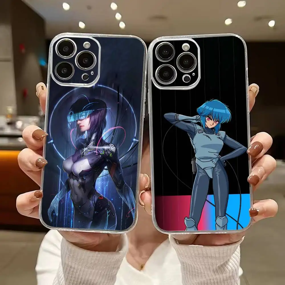 Ghost in the S-Shell Anime  Transparent Shockproof Phone Case For iPhone 17,16,15,14,13,12,11 Plus,Pro Max