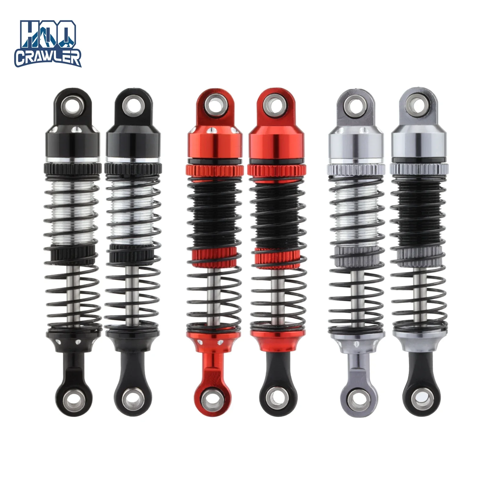 

4PCS Metal Shock Absorber 59MM Long Threaded Oil Damper for 1/18 RC Crawler TRX4M Bronco Defender