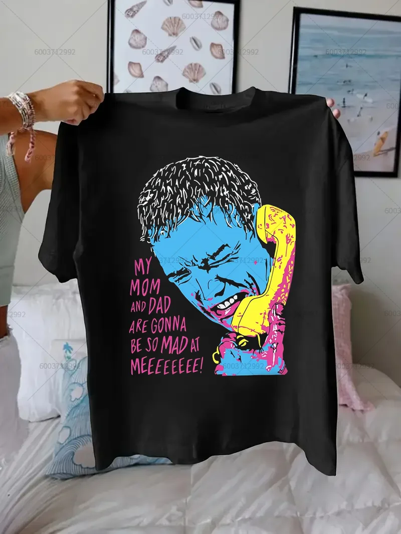 تي شيرت رجالي عتيق مضحك ستو ماتشر أمي وأبي ميمي تي شيرت هيب هوب بانك للسيدات مقاس كبير Harajuku Y2k ملابس شارع قطنية محب #1