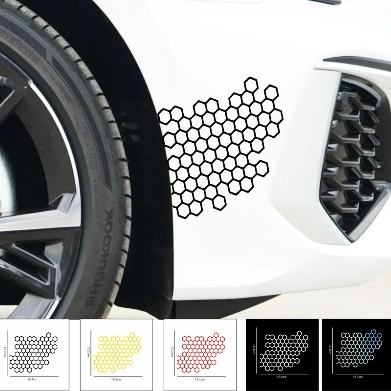 Hexagonal Honeycomb Battery Car Motorcycle Personalized Modified Taillight Decal Lattice Shape Car Sticker Car Accessories