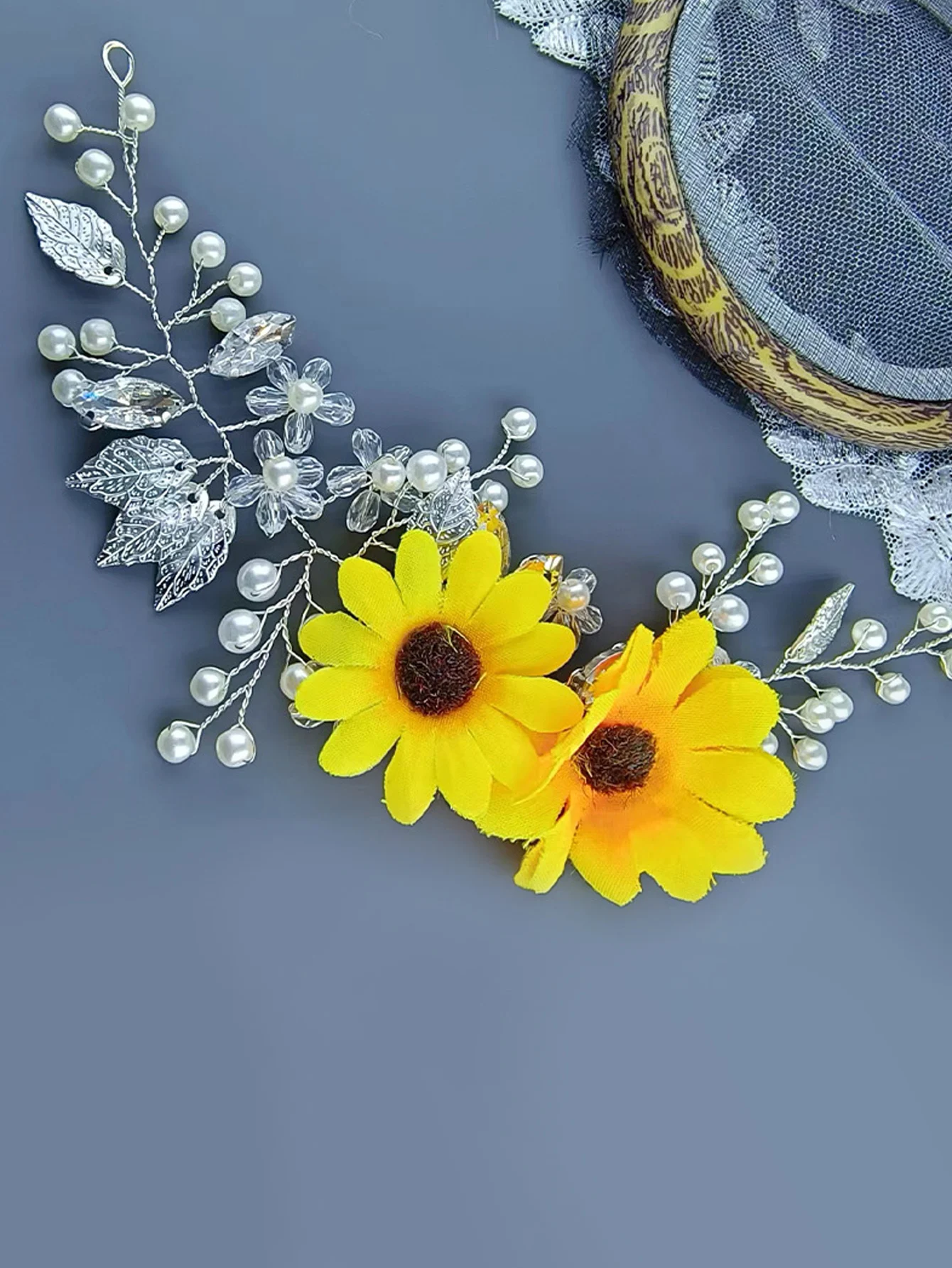 Sunflower leaf headband fashion new cute simple casual everything daily commute niche design ins popular selling hair accessorie