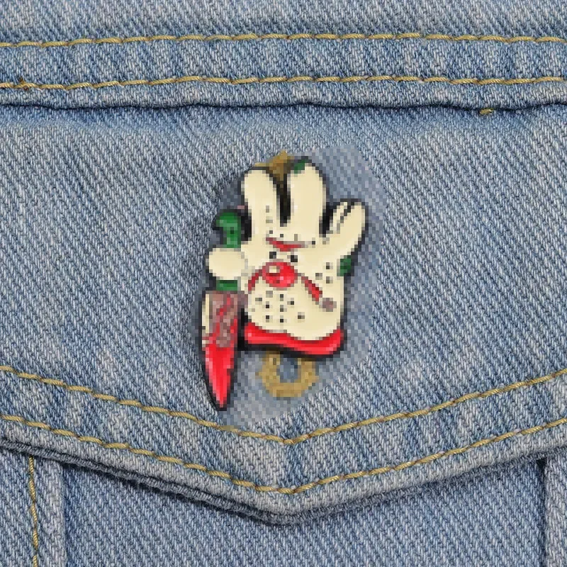 Lapel Pins Mask Brooch Killer Souvenir Metal Badge Pins for Backpacks Brooches for Women's Clothing Badges on Backpack Pines