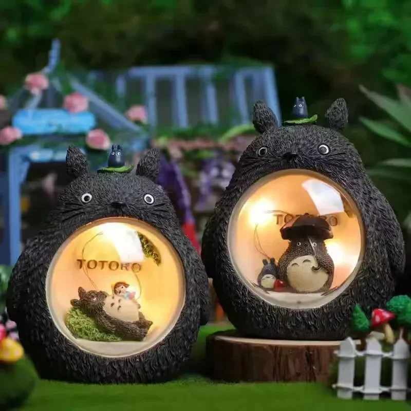 Totoro LED ضوء الليل الكرتون ستار ضوء البطارية لغرفة النوم جو ياباني الجدول زينة زخرفية ضوء الأطفال هدية #1