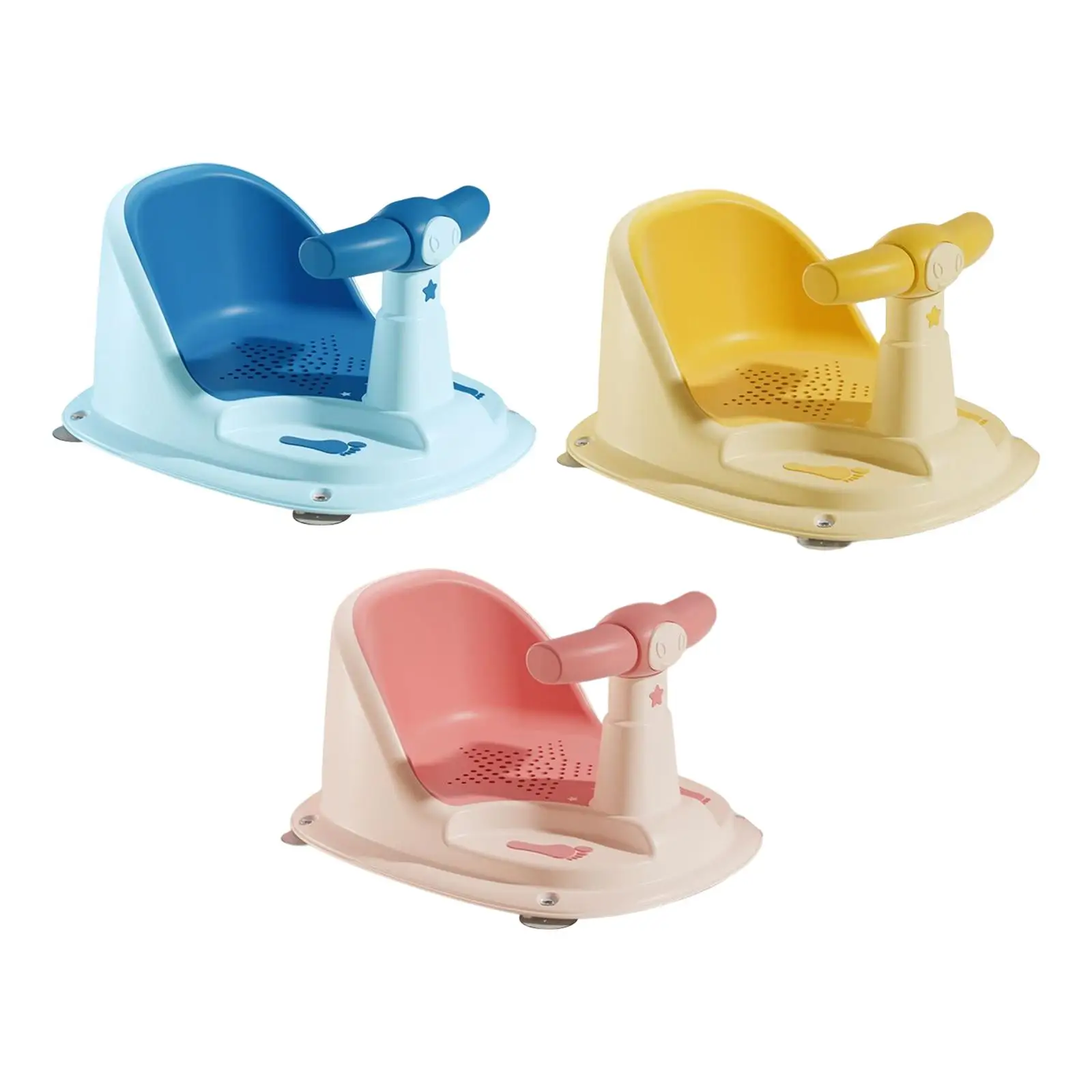 Suction Cup Bathtub Seat Bathroom Bathtub Chair Tub Sitting up Drain Hole Seat Non Slip for Baby Newborn Kids 6 Month & up