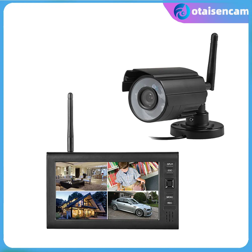 7-inch Video One/Two/Three/Four Screen Monitoring Package Lcd Camera Wireless Security Intelligent Monitoring