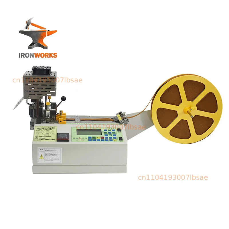 120-X computer automatic Cloth belt Oblique hot cutting machine, tape zipper Nylon webbing elastic belt cutting